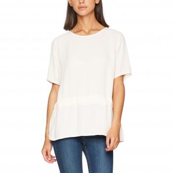 SELECTED FEMME Sftanna Ss Top Ex, Camiseta sin Mangas para Mujer, Marfil