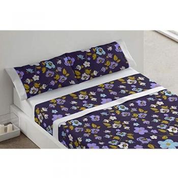 Burrito Blanco | Juego sábanas Color Azul 679 | para Cama de 105 cm