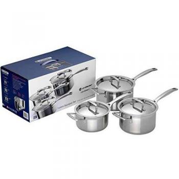 Le Creuset 3-Ply Stainless Steel Saucepan Set - 3 Piece