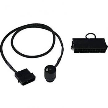 Alphacool Eiszapfen Laser Fitting with 4-Pin Molex Connector for Liquid Cooling, G1/4 Thread, Black