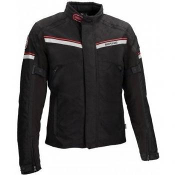 Bering Chaqueta moto GREENWICH Negro/Gris Plata/Rojo, Plata/Rojo, XL