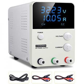 COODEN Fuentes de alimentacion Regulables DC 0-30V / 0-10A Regulable Digital Ajustable Transformador, para Laboratorio, hogar, reparación General