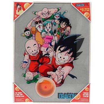 SD toys Personajes Poster De Vidrio Dragon Ball 30 x 40 Cm, Cristal Templado, Multicolor, 30x40x3