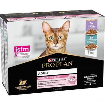 Purina Pro Plan Delicate Turkey Fish Wet Cat Food 10 x 85 g