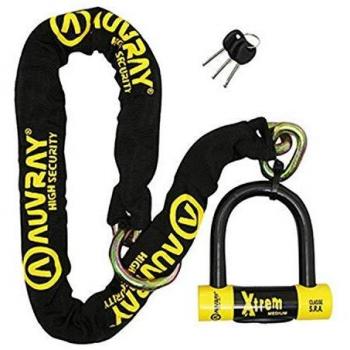 Kit de cadena de lazo antirrobo Auvray Xtrem Medium 1.20m Ø13,5mm alta seguridad SRA