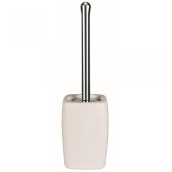 Escobillero Retro de Gres Blanco Spirella 42 x Ø11,5 cm