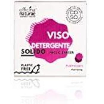 Linea CO.SO Cosmetici Solidi- Limpiador facial purificante sólido con manzana y mora 1 unidad de 50g