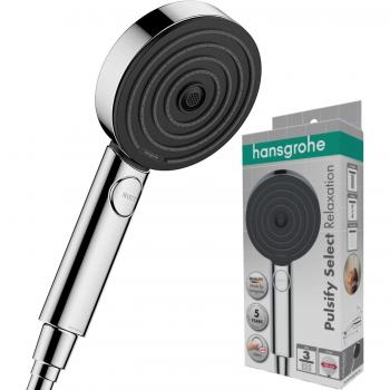 Hansgrohe Pulsify Select S - Ducha de mano 105 3jet Relaxation cromo, 24110000
