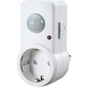 Garza Power - Detector de Movimiento Infrarrojos para Enchufes, Ángulo de Detección 120º, color Blanco