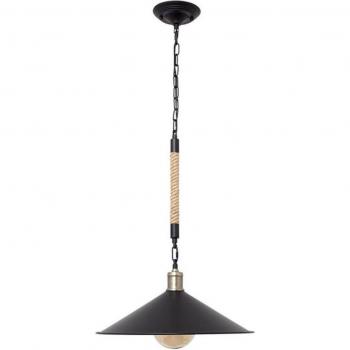 Lámpara Colgante Soga Regulable 1xE27 Negro Ø43 cm