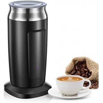 Espumador de Leche Eléctrico Capuchino, 4 Modos de Espuma de Leche Caliente y Fría, Leche Caliente, Chocolate Caliente, Fácil de Limpiar.