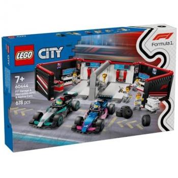 LEGO® City F1 Garage Set with Mercedes-AMG & Alpine Racing Cars - Construction Toy for Ages 7+ (60444)