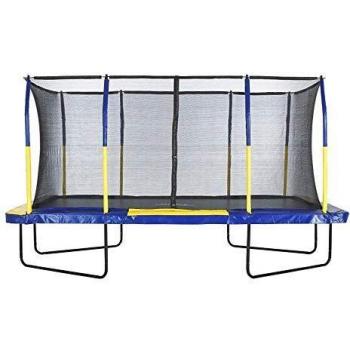Upper Bounce Easy Assemble Mega 9' X 15' Rectangular Trampoline with Fiber Flex Enclosure System