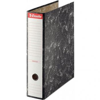 Esselte Archivador de Palanca - Cartón Jaspeado - Formato Folio - Lomo 75mm - Capacidad 500 Hojas - Color Negro