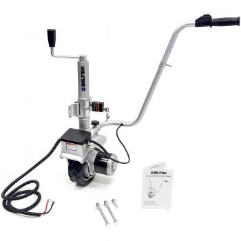 Biltek - Minimotor eléctrico con llanta direccional, 12 V, para caravana, barco, remolque, con candado y llave