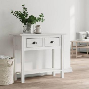 Mesa Consola Bodo de Madera Maciza de Pino Blanco 91x35x74 cm