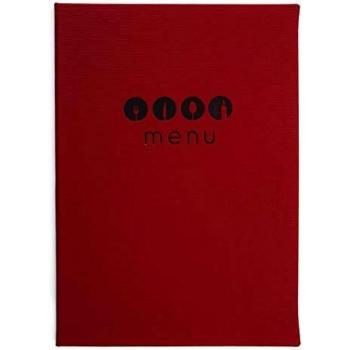 LACOR Millet Collection 28131- Porta menú Fabricado en Simil-Piel con Fundas fijas de PVC en Piel de Naranja, Termosellado en Color Negro, 23x32 cm