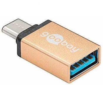 Adaptador USB-C a USB 3.0 A, Super Speed, Dorado