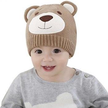 Dr.mama el gorro con el diseño de oso de brown sombrero de punto de algodón