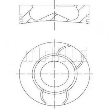 Pistón MAHLE 040 03 00 - Pistón de motor, compatible con diversas aplicaciones, fabricado en materiales de alta calidad para garantizar durabilidad y rendimiento óptimo, diseño específico para ajuste perfecto en el cilindro, incluye