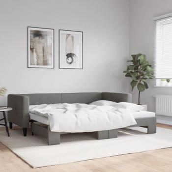 Sofá Cama Nido Tela Gris Oscuro 90x200 cm