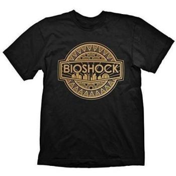 Bioshock Golden Logo-camiseta Hombre    Negro negro XX-Large