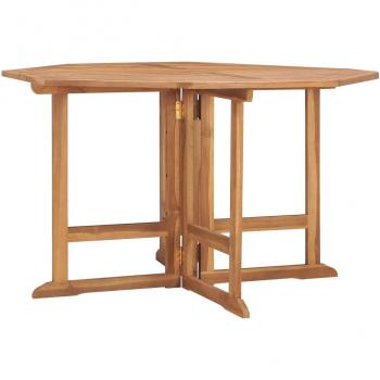 vidaXL Folding Garden Dining Table 110x110x75 cm Solid Wood Teak