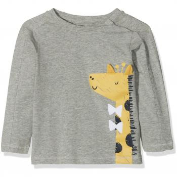 NAME IT Nbmermatti LS Top, Camisa Manga Larga para Bebés, Gris