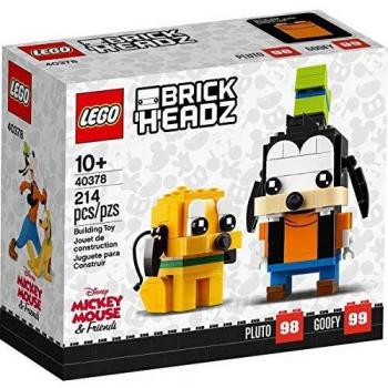 LEGO BrickHeadz 40378 Goofy y Pluto - Figuras de construcción creativas, 214 piezas