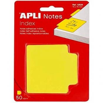Apli 12628 Índices Adhesivos, Amarillo, 70 X 70 X 12628