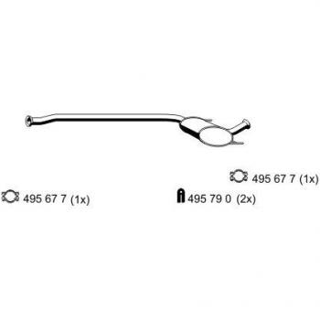 Silenciador Intermedio ERNST 525046 para Renault Laguna 1 y Grandtour