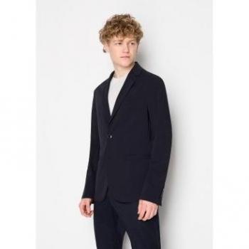 Armani Exchange chaqueta hombre azul tipo sastre unicolor botones