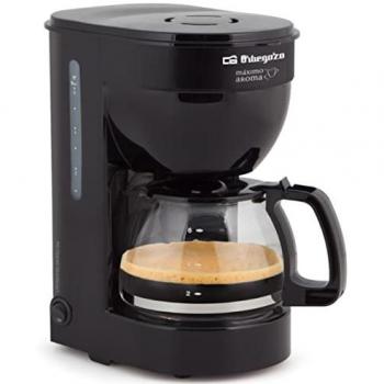 Cafetera de goteo Orbegozo 6 tazas con placa calorífica antiadherente y filtro permanente extraíble, 650W