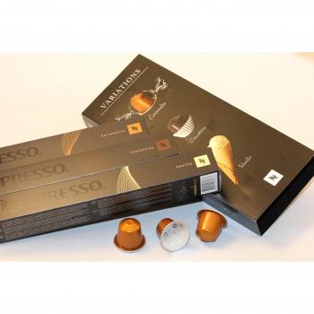 NESPRESSO Espresso Trío Vanilio, Caramelito, Ciocattino - Variación - 30 Cápsulas