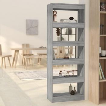 Estantería/Partición Sonoma Gris 60x30x166 cm en Aglomerado