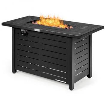 Rectangular 42-Inch Gas Fire Pit Table
