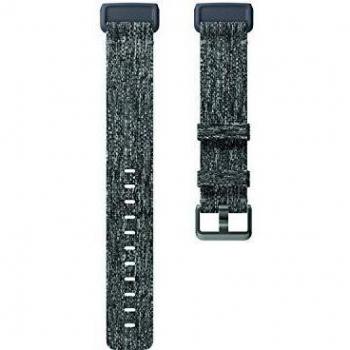 Fitbit Unisex's Charge 3 Woven Band, Charcoal, L
