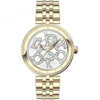 Reloj RoccoBarocco Luxury® Plata Dial Blanco Patrón RB.4878L-02M Dama