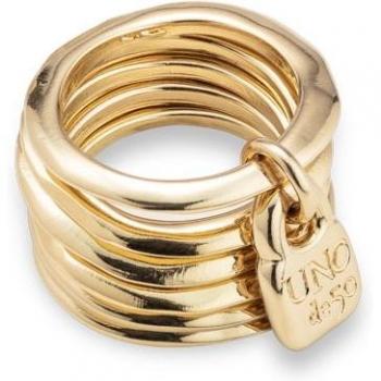 UNO de 50 - Women's Golden Metal Prisoner Ring, Size 12