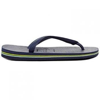 Havaianas Brasil Logo, Unisex Adults' Flip Flops, NAVY BLUE, 11M/12W UK