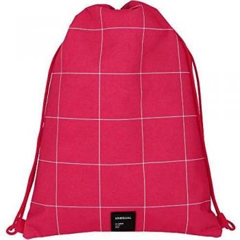 Grafoplás 37610754. Bolsa de Cuerdas con Bolsillo Exterior Cremallera. Rosa Fucsia. Unequal Grid