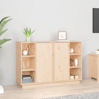 Armario de madera maciza de pino 120x35x80 cm Marrón