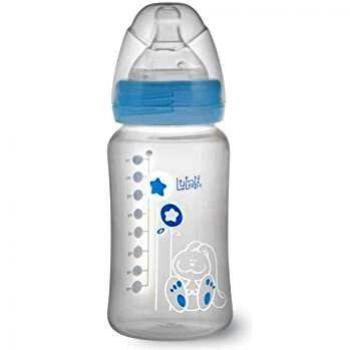 Lulabi 8135100 Biberón PP/silicona con cuello ancho, 270 ml