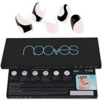 Nooves Premium Glam White Cow Gel Nail Sheets (20 Units)