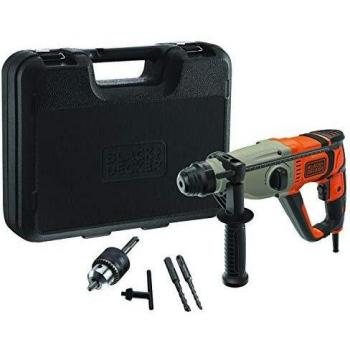 Black & Decker BEHS02K-QS Martillo SDS-Plus 800W 3 Modos 13mm con Adaptador/Broca y Maletín