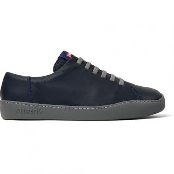 Zapatillas Camper Peu Touring de piel para hombre, modelo K100479, color azul, talla 46, diseño liso con cordones