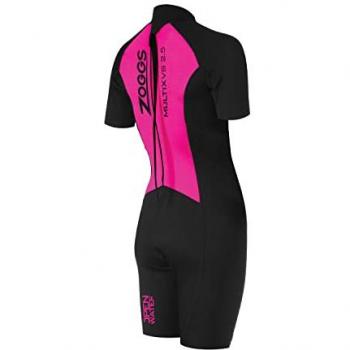 Zoggs Traje de Neopreno para Mujer Ow Multix VS 2.5 mm, manga corta, negro y rosa, talla XXL