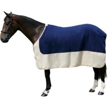 PFIFF Fleecedecke zweifarbig, Blau/Beige, 135 cm, 100982-27-135