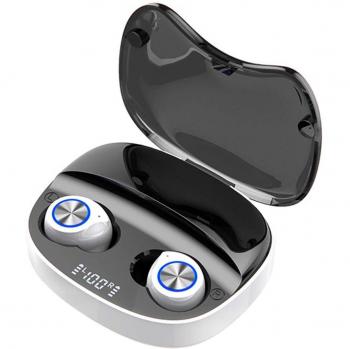 Auriculares inalámbricos Bluetooth TWS Mini Estéreo HiFi con control táctil y micrófono, estuche de carga de 2000mAh