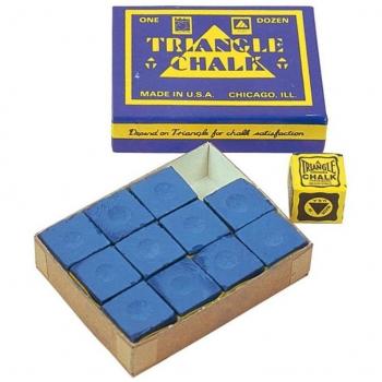 Tiza para billar Triangle Chalk, 12 unidades, AZUL